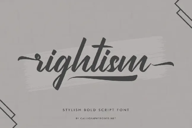 Rightism Demo font