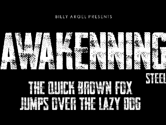 AWAKENNING STEEL Personal Use font