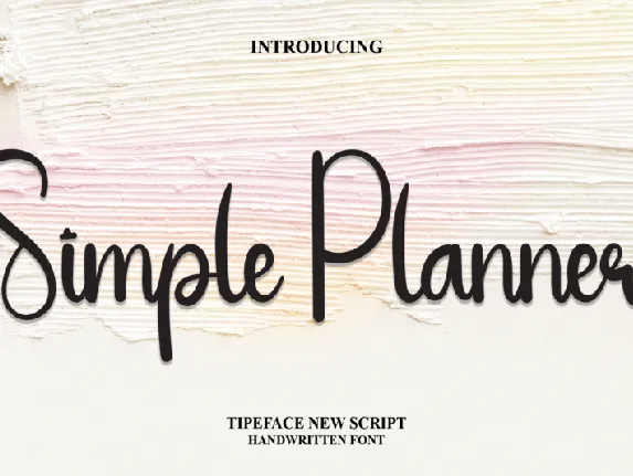 Simple Planner Script font