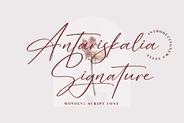 Antariskalia Signature font