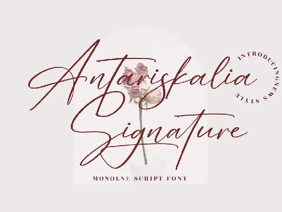 Antariskalia Signature font