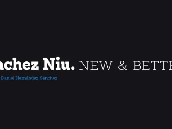 SÃ·nchez Niu Family font