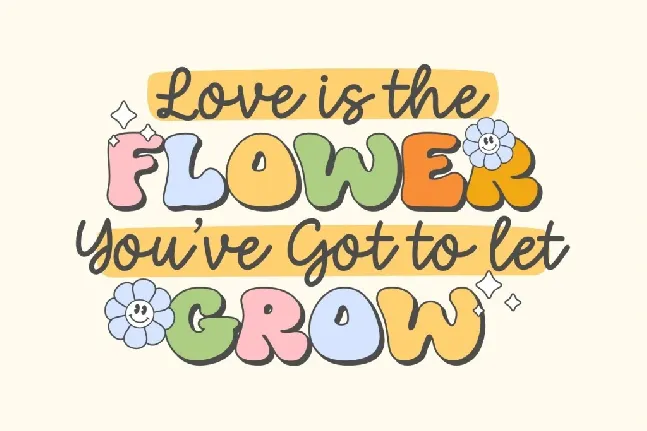 Funky Flower font