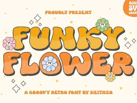 Funky Flower font