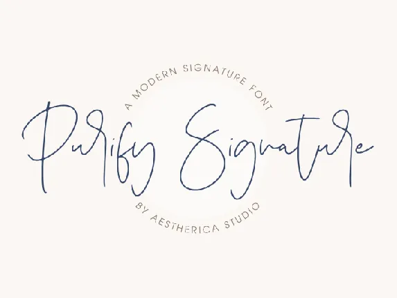 Purify Signature font