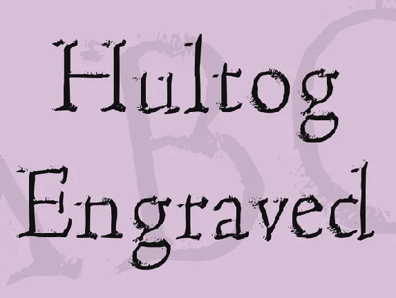 Hultog Engraved font