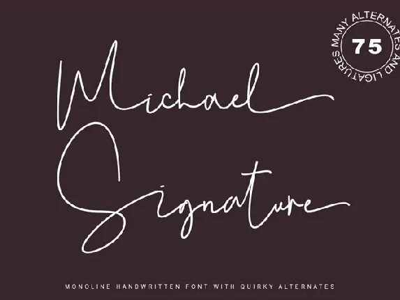 Michael Signature font