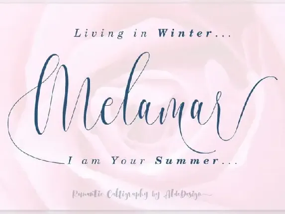 Melamar Calligraphy font