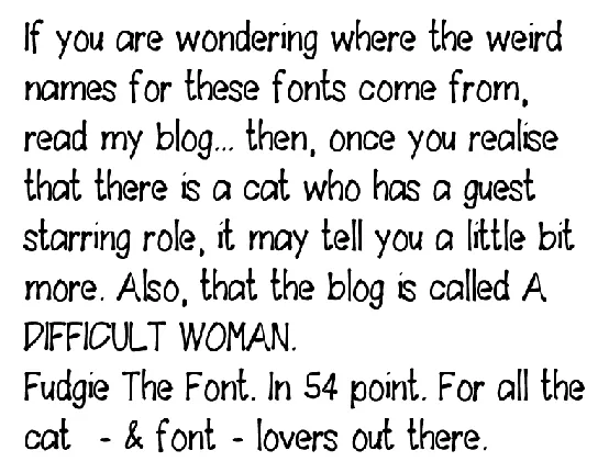 Fudgie font