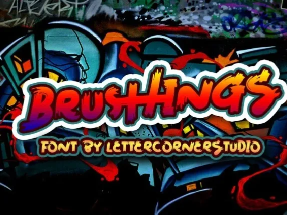 Brushing font