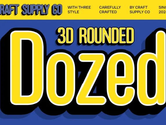 Dozed Rounded 3D font