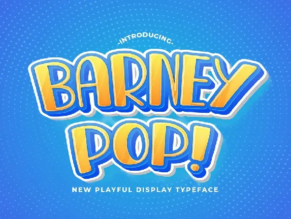 BARNEY POP font