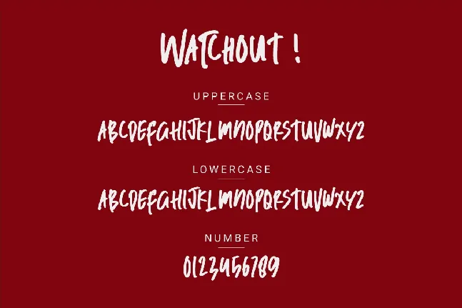 Watchout Demo font