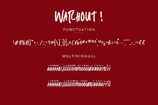 Watchout Demo font