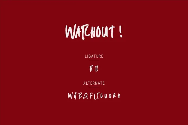 Watchout Demo font