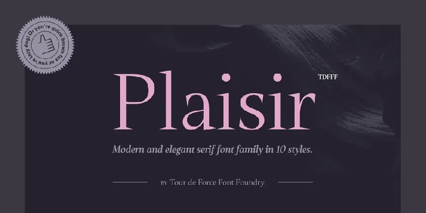 Plaisir font