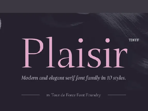 Plaisir font