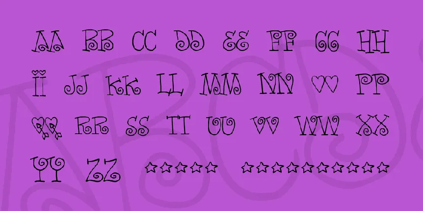 Words of love font