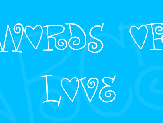 Words of love font