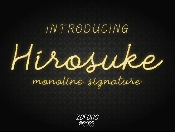 Hirosuke DEMO font