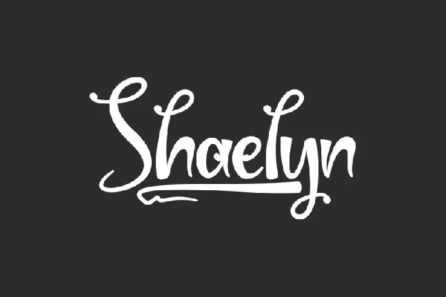 Shaelyn font