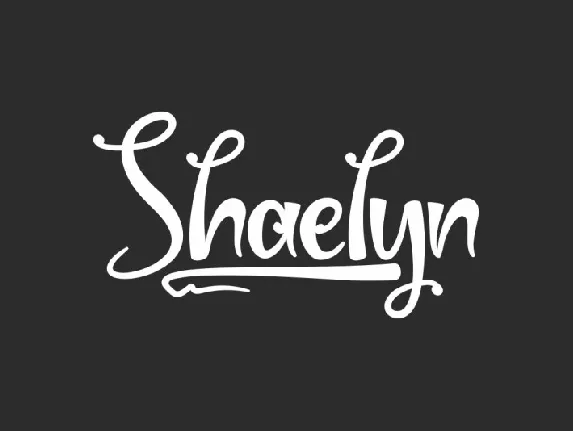 Shaelyn font