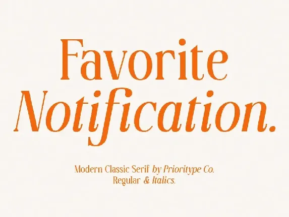 Favorite Notification font