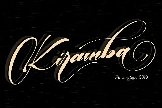 Kiramba Calligraphy font