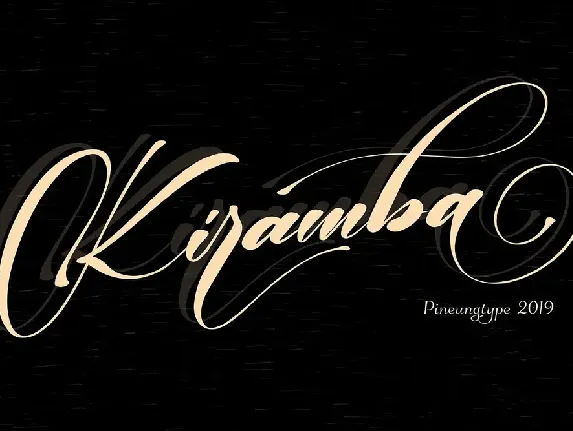 Kiramba Calligraphy font