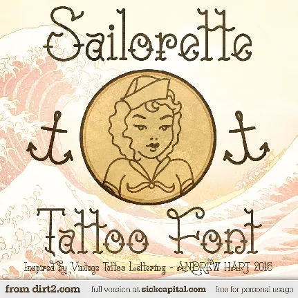 Sailorette Tattoo font