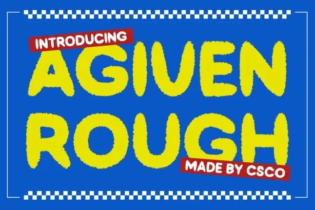 Agiven Rough font