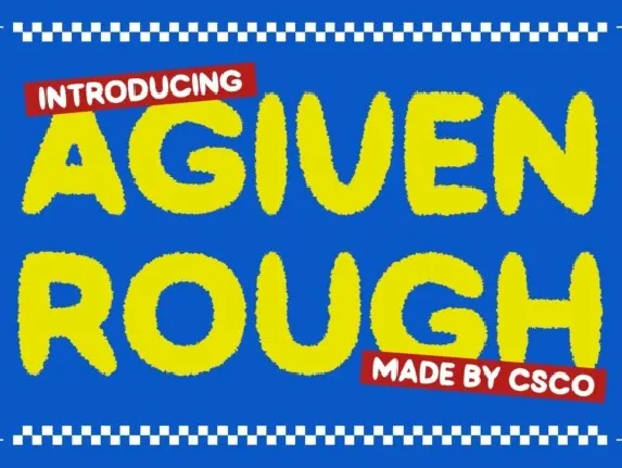 Agiven Rough font