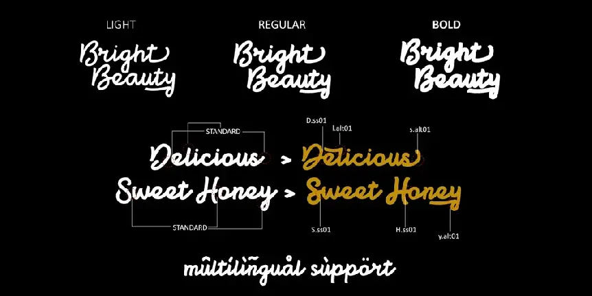 Bright beauty font