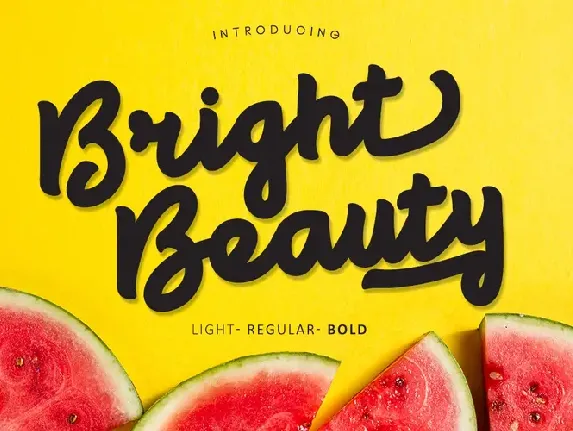 Bright beauty font