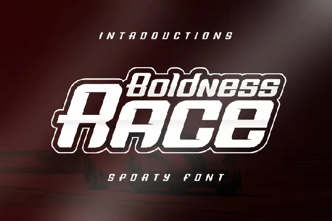 Boldness Race font