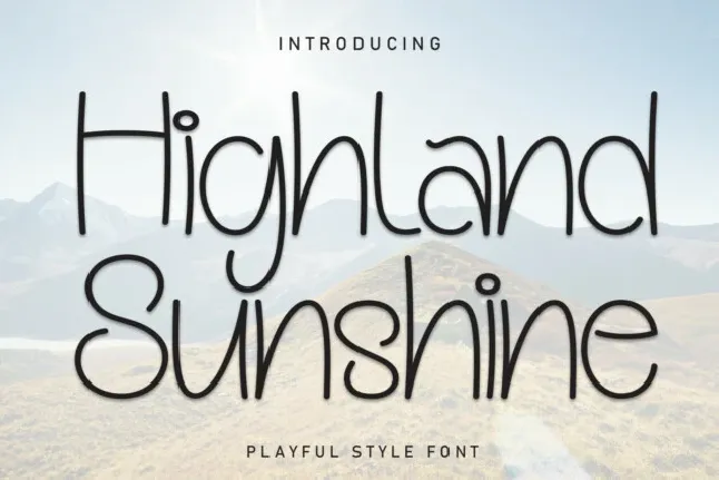 Higland Sunshine Display font