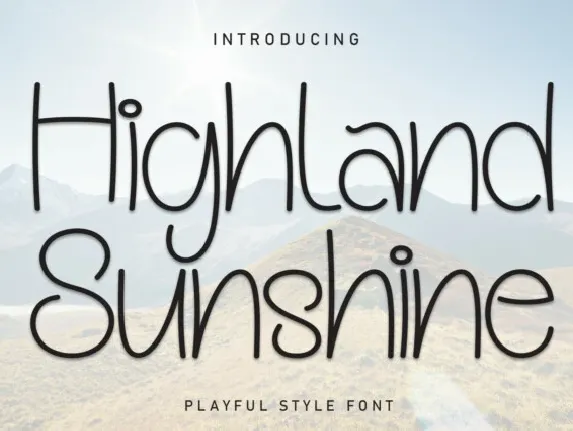 Higland Sunshine Display font