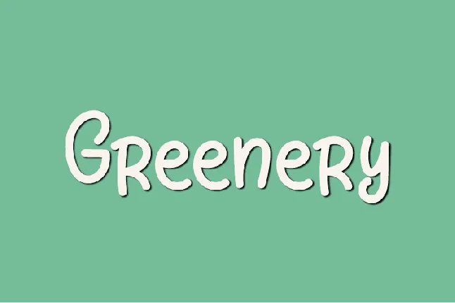 Greenery font