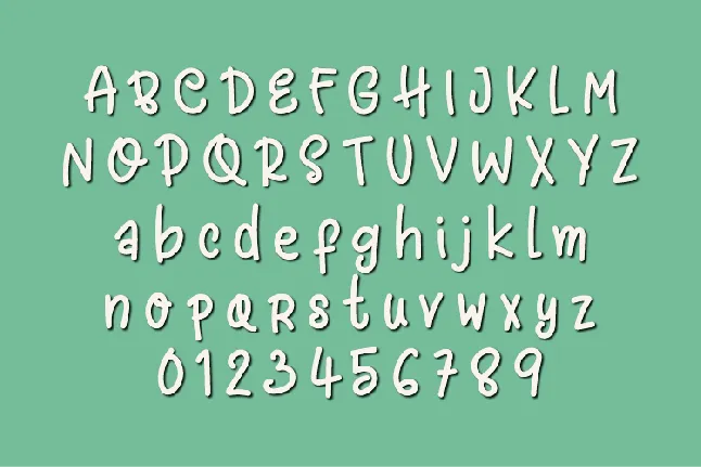 Greenery font