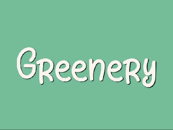 Greenery font