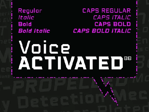 Voice Activated font