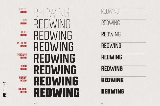 Redwing Display font