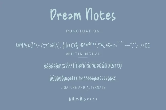 Dream Notes Demo font