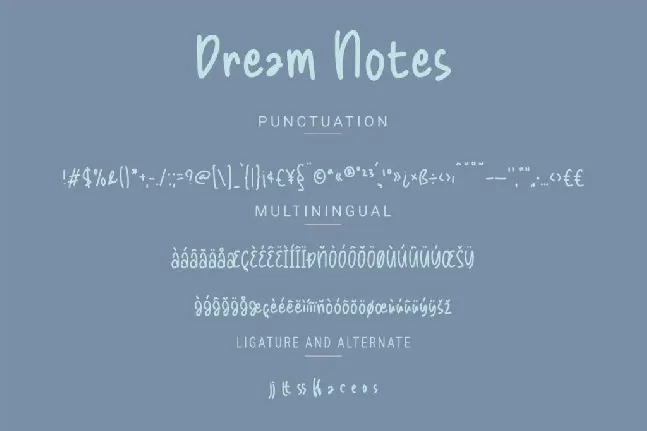 Dream Notes Demo font