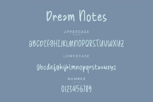 Dream Notes Demo font