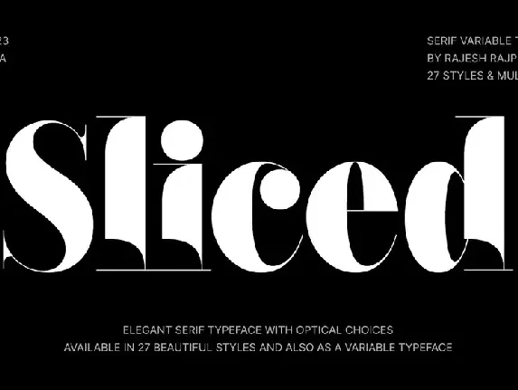 Sliced Famliy font