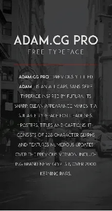 ADAM.CG PRO Free font