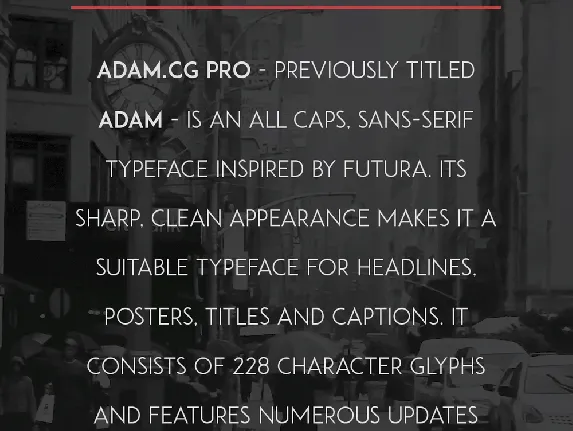 ADAM.CG PRO Free font