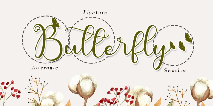 Cute Butterfly font