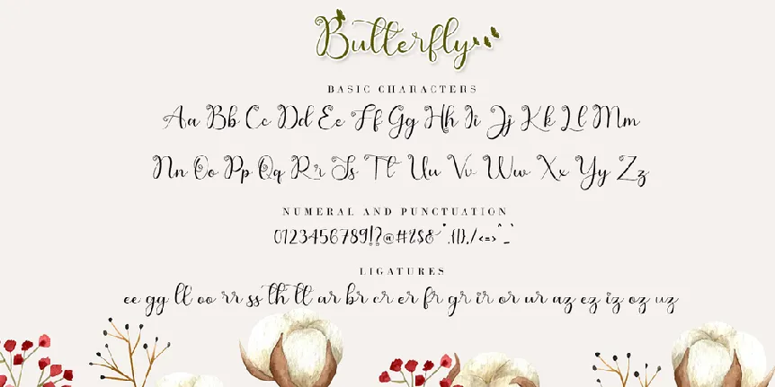 Cute Butterfly font